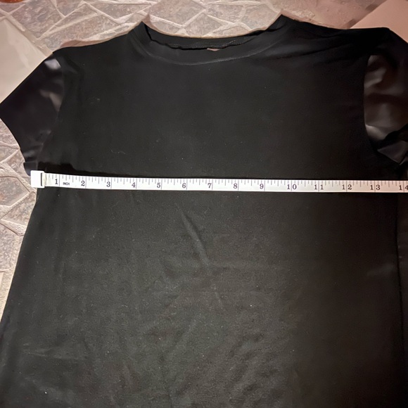 Sz 4/6 NWT Lascana top faux leather sleeves - Picture 8 of 9